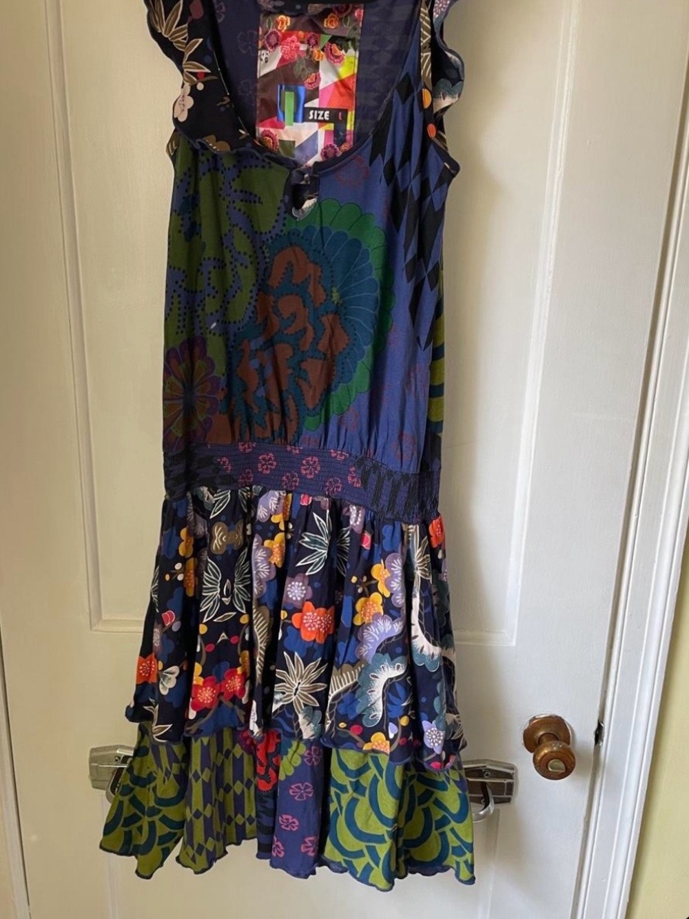 Desigual mixed pattern dress